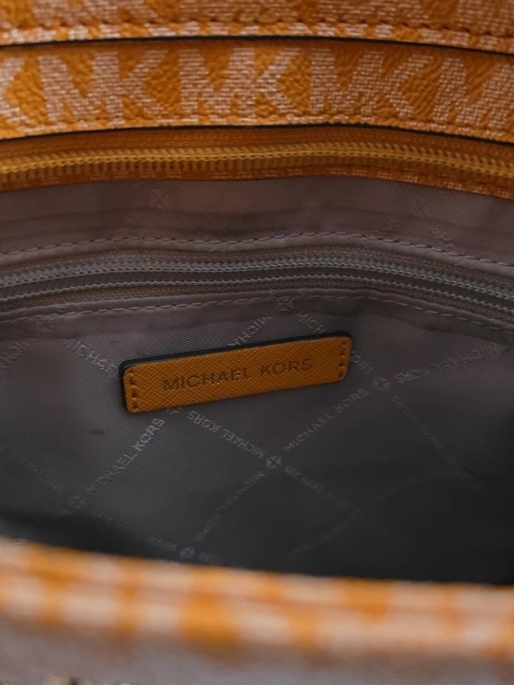 Michael Kors Orange MK Logo Crossbody Bag - Picture 3 of 5